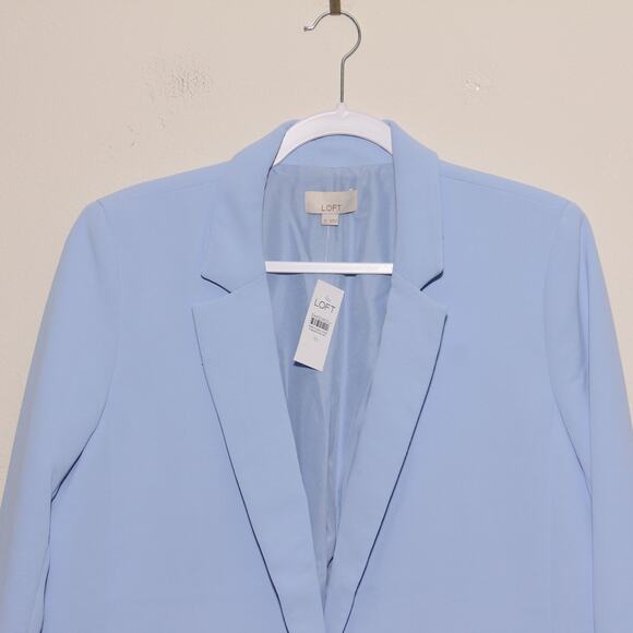 NEW Loft Light Blue Blazer Suit Jacket Size 10 - Picture 3 of 7